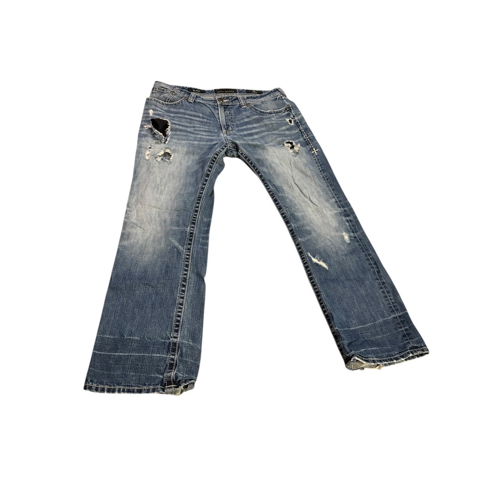 Affliction BLAKE BLACK PREMIUM Distressed Jeans Mens Size‎ 38x31 Straight Fit